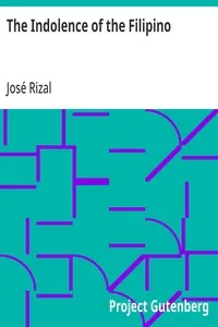 The Indolence of the Filipino — José Rizal