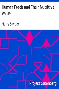 Human Foods and Their Nutritive Value — Harry Snyder