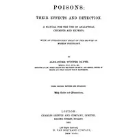 Poisons, Their Effects and Detection / A Manual for the Use of Analytical Chemists and Experts — Alexander Wynter Blyth