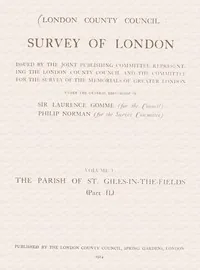 Survey of London, Volume 05 (of 14), the parish of St. Giles-in-the-Fields, part 2 — George Laurence Gomme