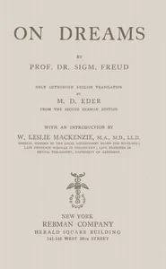 On dreams — Sigmund Freud