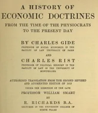 A history of economic doctrines — Charles Gide